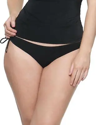 Curvy Kate Jetset Ruched Mini Bikini Brief Bottoms Pant CS1645 Swimwear Black • £4.95