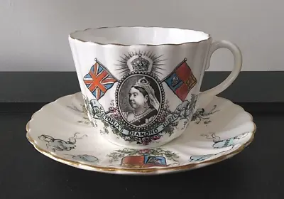 Queen Victoria Diamond Jubilee 1897 Tea Cup & Saucer • £22.50