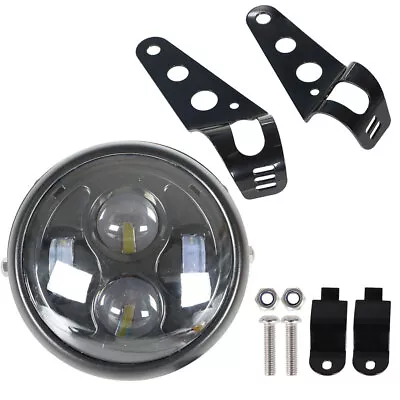 For Cafe Racer 6.5  Motorcycle Universal LED Headlight Lamp High Low Beam • $6.71