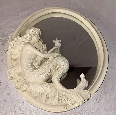 Timeless By Design Mermaid With Starfish On Coral Rock Nautical Wall Mirror • $59.95