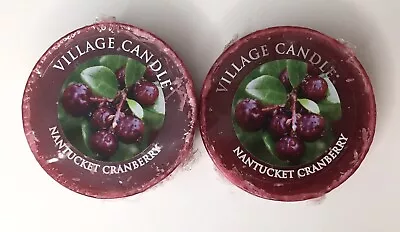 Village Candle NANTUCKET CRANBERRY  Wax Melt Tart Lot Of 2 (1 Oz Ea.) HTF • $10.80