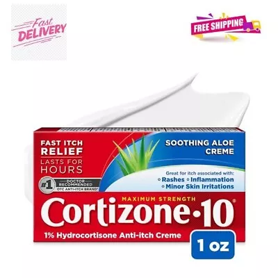 Cortizone 10 Maximum Strength Soothing Aloe Anti-Itch Creme - 1 Oz • $9.89