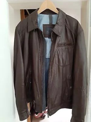 Massimo Dutti Leather Jacket Men XL • £45