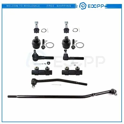$84.96 • Buy 10Pcs Front Suspension Tie Rods Ball Joints Center Link For Ford E-150 Econoline