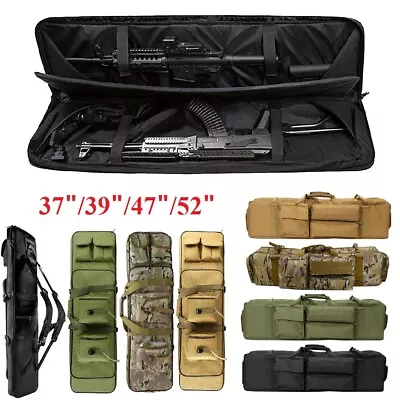 37 -52  Singe Double Tactical Rifle Bag Case Carbine Range Gun Padded Backpack • $45.85