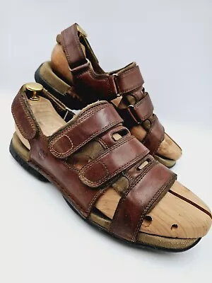 Timberland Smart Comfort Mens Size 10M Brown Leather Gladiator Sandals 85009  • £34.99