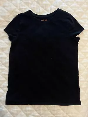 Cat & Jack Girls Black T Shirt L 10/12 • $0.99