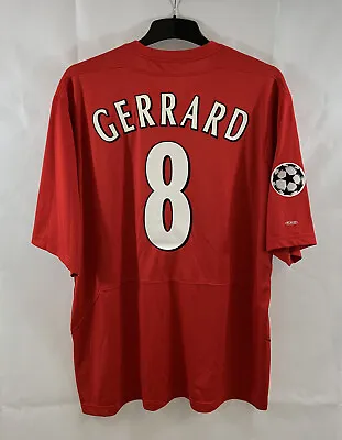 £199.99 • Buy Liverpool Gerrard 8 CL Final 2005 Home Football Shirt 2004/06 (2XL) Reebok B276