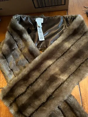 Chico's - Faux Fur Scarf-skinny Shawl - 7 X 48 Inches • $25