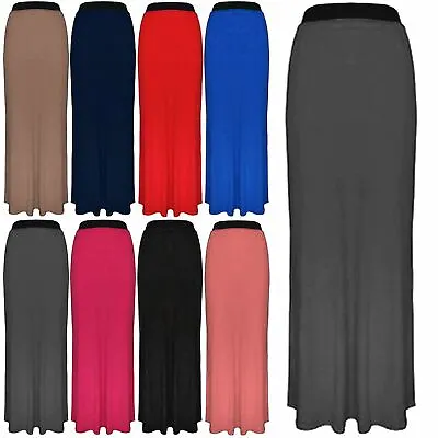 £4.49 • Buy New Ladies Womens Elasticated Waist Maxi Long Flared Length Gypsy Bodycon Skirts