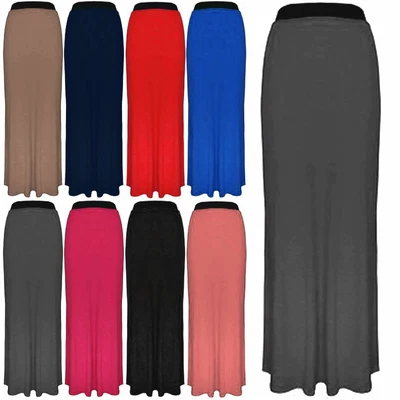 £4.49 • Buy New Ladies Womens Elasticated Waist Maxi Long Flared Length Gypsy Bodycon Skirts