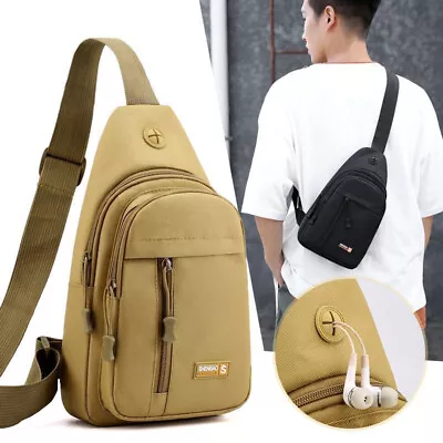 Men Crossbody Tactical Sling Bag Military MOLLE Pack Chest Shoulder Backpack Bag • $10.98