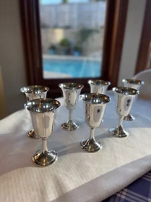 7 Vintage ALVIN STERLING Silver Goblet Cups #S249 NO MONOGRAM Wine Water Chalice • $750