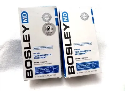 2- Bosley MD Men Hair Regrowth Treatment Extra Strength 4 Month Supply EXP 4/24+ • $15.45