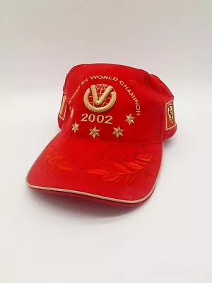 RARE Michael Schumacher Autographed Cap Ferrari World Champion Formula 1 In 2002 • $350