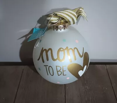 Mom To Be Themed Ornament 4 In Glass Coton Colors New In Box • $20