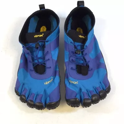 Vibram V-Alpha 19M7102 Blue Black FiveFinger Sneakers Shoes Size 11.5-12 Used • $89.99