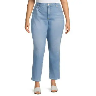 Terra & Sky Women's Plus Size Straight Leg Jean High Rise Various Colors & Sizes • $19.99