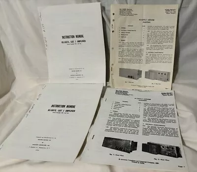 McIntosh KS-16575 Instruction And Other Manuals From 1958 • $20