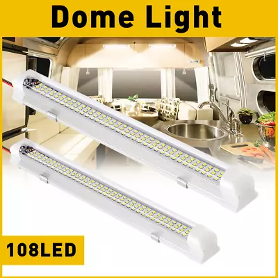 2PCS 108LED Camper Cargo Interior Light RV Trailer Ceiling Lamp Car Boat Van 12V • $12.34