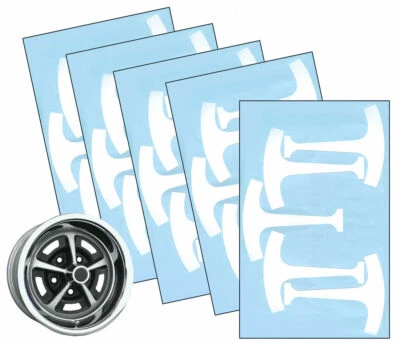 $13.35 • Buy 1968-72 Chevelle Camaro 442 W30 Rally 5 Ralley Wheel Paint Mask Stencil Kit Set