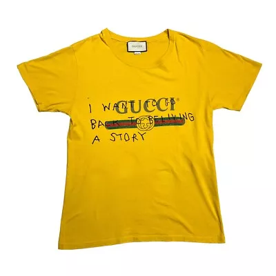GUCCI #12 Coco Capitan Vintage Distressed T-shirt Yellow Size: SizeM • $295.65