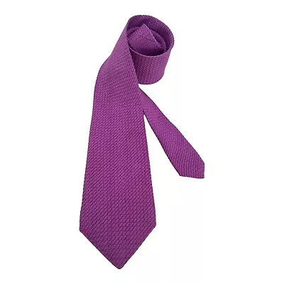 CHARLES TYRWHITT Purple Grenadine Pattern Silk Tie Hand Made In Italy W:3  EX CD • $42.98