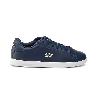 £64.99 • Buy Lacoste Graduate BL 1 SMA Lace-Up Blue Smooth Leather Mens Trainers 37SMA0053