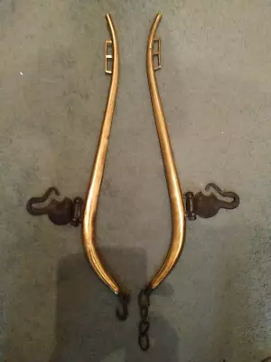 Vintage / Antique Shire Horse Hames Harness?  Brass Covered Steel. Equestrian. • £49.99