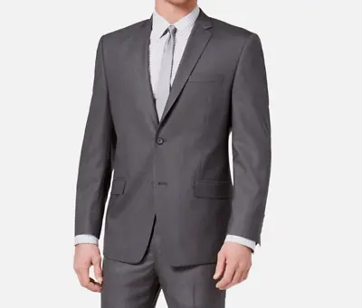 NEW 2023 MARC ANTHONY Gray Nailhead Suit Blazer Sport Coat 38R Wool Slim Fit • $29.99