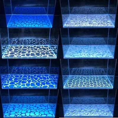 1pc Fish Tank Bottom Sticker 3D Stone Pattern Aquarium Background Poster Picture • $17.37