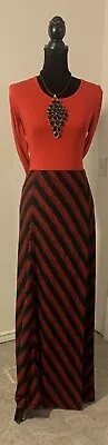 Women's Max Edition Skirt Red Black Size Medium Stretch Maxi Full Length • $17.10