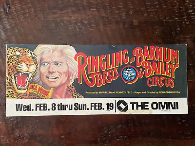 1978 Vintage Original Ringling Bros Barnum Bailey Perfomance Sign Omni Atlanta • $99.48