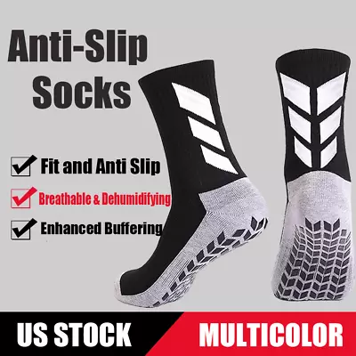 Grip Non-Slip Meia Antiderrapante Futebol Outdoor Soccer Football Sports Socks • $19.63