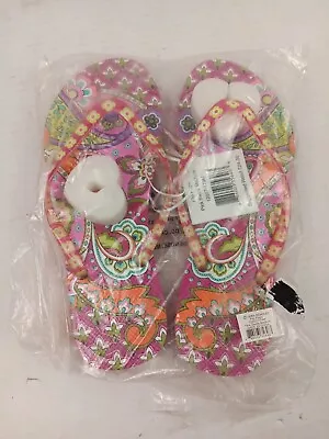 Vera Bradley Pink Swirl Flip Flops Medium • $9.99