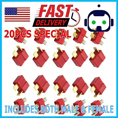 10 Pairs T Plug Male & Female Connectors Deans Style For RC LiPo Battery M411 • $8.49