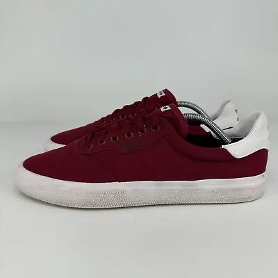 Adidas Shoes Mens 12 Red Maroon 3MC Vulc Lace Up Sneakers Casual Burgundy • $24.95