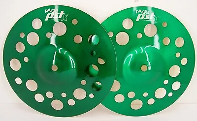 $175 • Buy Paiste PSTX 10  Swiss Hi Hat Cymbal Set/Color Sound Green/Model # CY0001259910