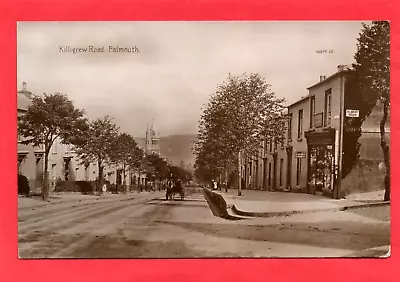 Real Photo Postcard Killigrew Road ( Now Street ) Falmouth Cornwall C.1915 • £6