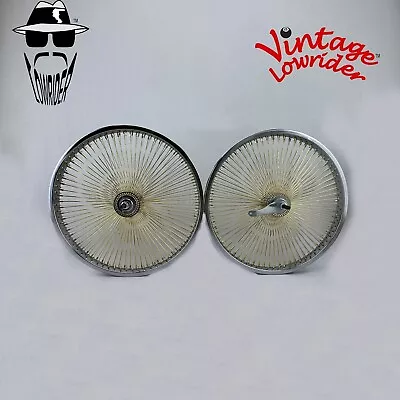 Vintage Lowrider 20  144 Spoke Front & Coaster Steel 2 Tone Chrome/gold Rims. • $376.79