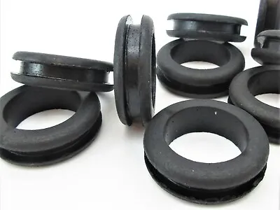 1 1/4” X 7/8” ID W 3/16” Outer Groove Rubber Grommet For Wire Cord Oil Resistant • $28.98