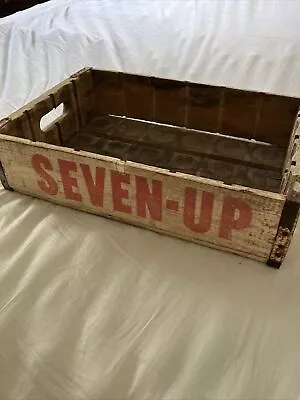 Vintage 7-Up Seven Up Wooden Soda Crate West Bend WI • $18