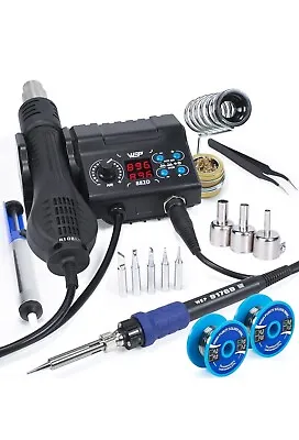 WEP 882D Soldering Iron Station 2-IN-1 SMD Hot Air Rework Station With 2 Spoo... • $79.20