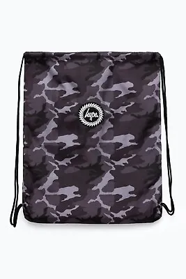 £11.69 • Buy Hype Drawstring School Bag Gym Back To School Bag Single Mono Camo Black Grey