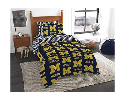 Northwest NCAA Unisex-Adult Bed In A Bag Set Michigan Wolverines Tw  Rotary • $136.38