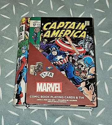 Captain America Marvel Playing Cards In A Tin Unused #GL1# • £4.99