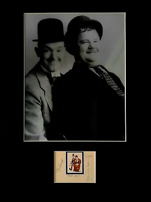 Laurel And Hardy Signed AUTOGRAPH Photo Display Stan Laurel Oliver Hardy • £24.99