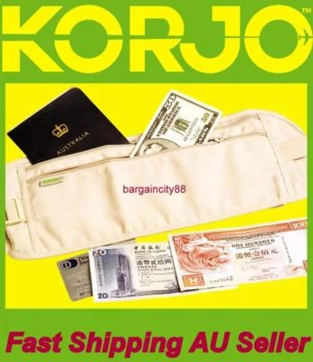 $25.45 • Buy Large Money Belt Travel Bag Secure Wasit Passport Pouch Phone Card Wallet Bumbag