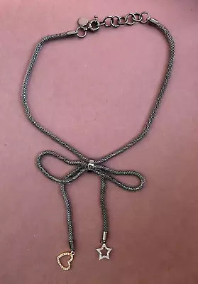 Mark By Marc Jacobs Silver Tone Snake Bow NK Crystal Heart Star Drop Pendants • $65