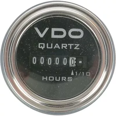 VDO Analogue Hour Meter Counter-Type W/Ops Ind 52mm 10/80V Chrome Bezel W/3-H... • $82.37